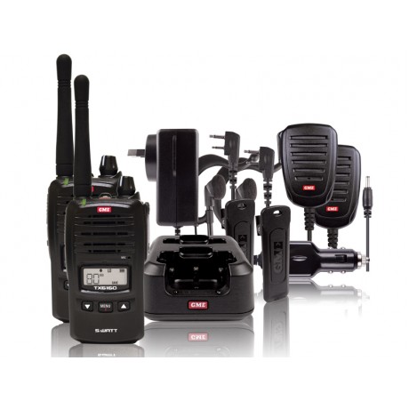 GME TX6160TP 5 Watt IP67 UHF CB Handheld Radio - Twin Pack